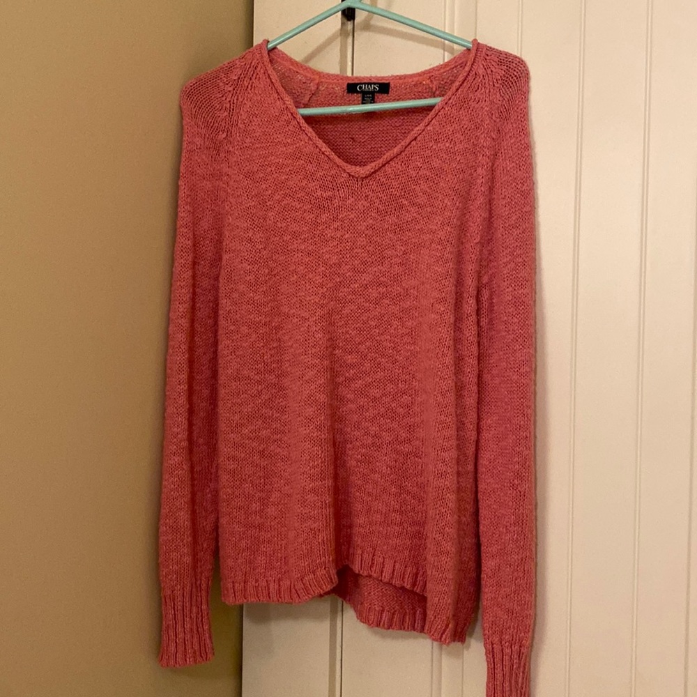 Pink Chaps sweater, size L.